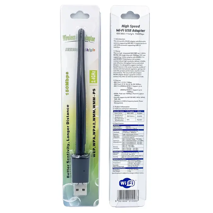 Adaptateur WiFi Mini USB 150Mbps MT7601
