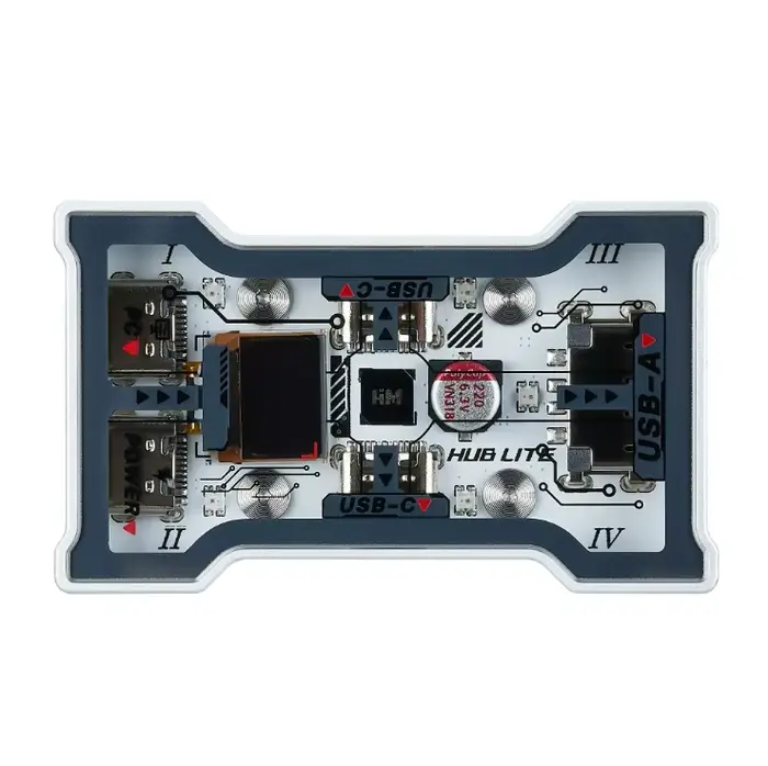 HMLAB HUB 2-à-3 ports, extenseur Lite, hub USB pour jeux, affichage OLED haute vitesse 8K Hz avec co