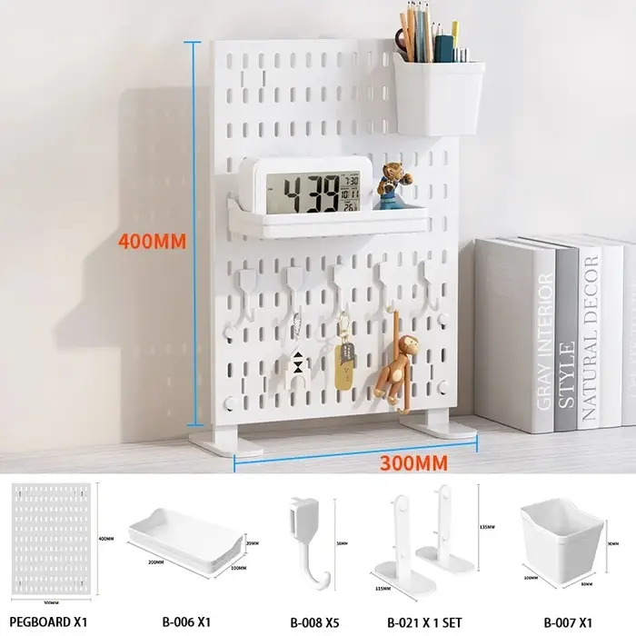 Support organisateur de bureau gaming en pegboard