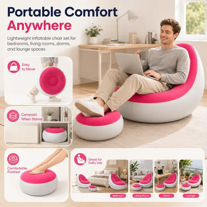 1 chaise longue gonflable