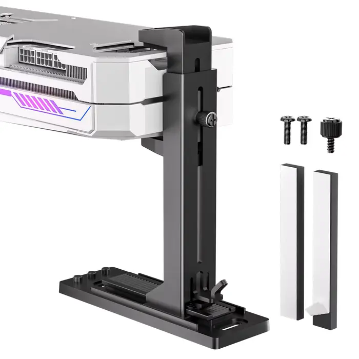Support vertical pour carte graphique GSCOLER, matériau ABS, design réglable coulissant, base antidé