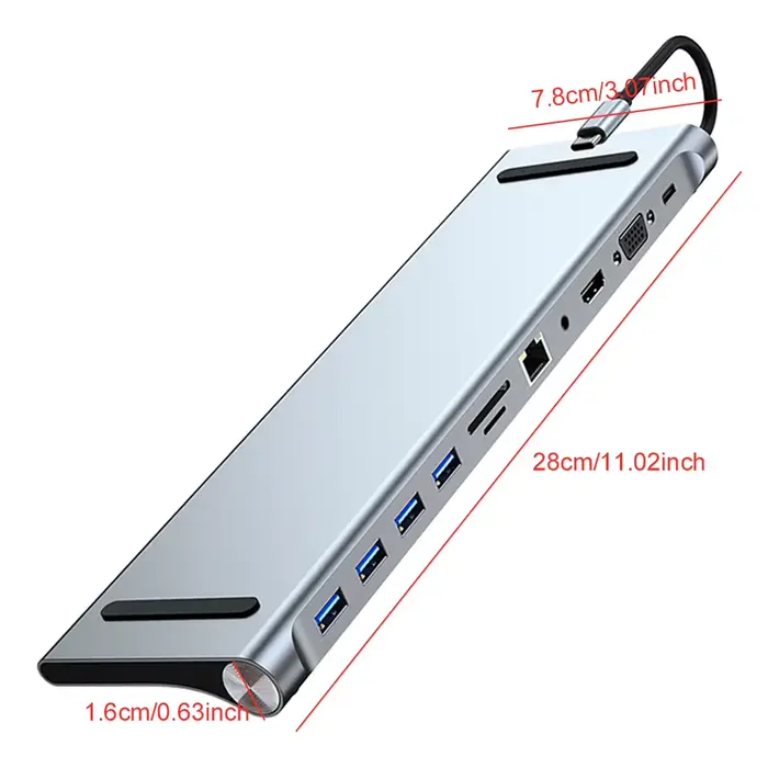 Station d'accueil USB C 11 en 1