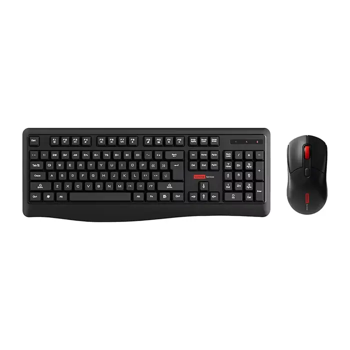Lenovo – ensemble clavier et souris sans fil, combiné, 104 touches, silencieux, pour bureau, avec cl