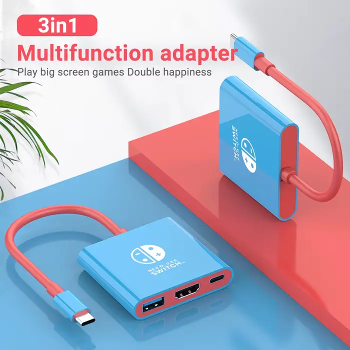 Station d'accueil pour jeux portable Hub TYPE-C avec HDMI et USB 3.0, parfaite pour les voyages et l