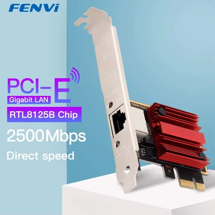FENVI-Carte réseau 2.5G PCI-E vers RJ45, puce RTL8125B, 100/1000Mbps, 2.5Gbps, adaptateur de contrôl
