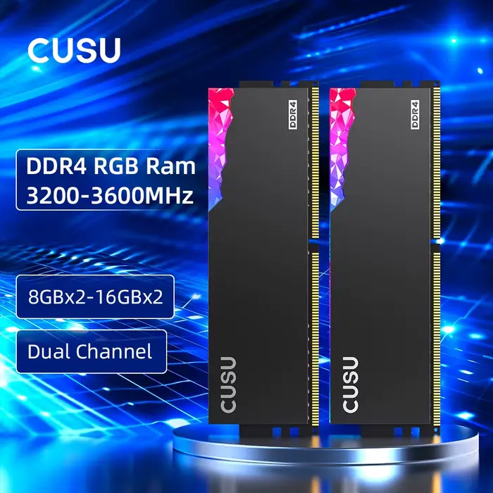 Mémoire RAM DDR4 CUSU 16 Go 3200 MHz RGB DDR4 8 Go 288 broches UDIMM Mémoire RAM double canal pour o