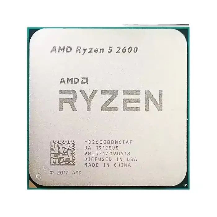 Processeur de bureau pour jeux AMD Ryzen 5 2600 6 cœurs 12 threads 3
