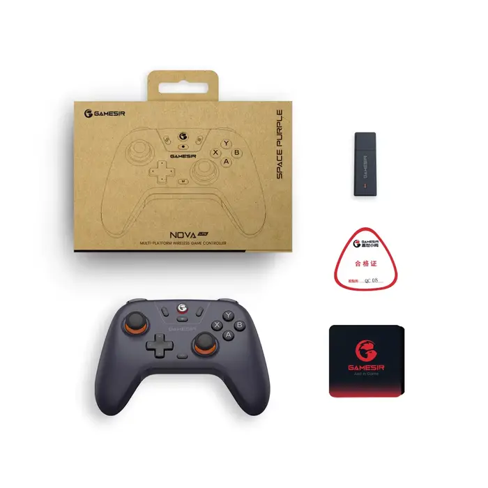 Manette de jeu sans fil GameSir Nova Lite, contrôleur de jeu avec Bluetooth, dongle, filaire pour Sw