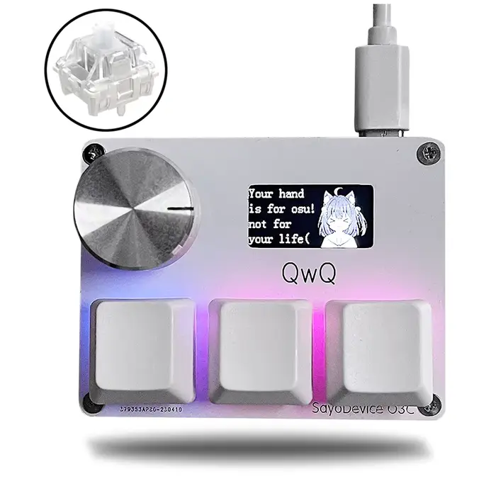 Gateron KS-20 commutateurs blancs SayoDevice OSU O3C