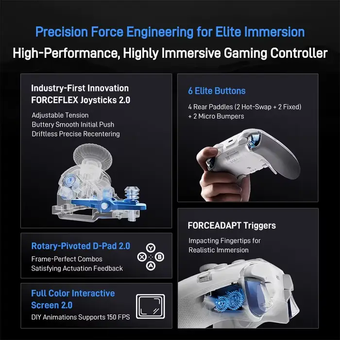 Manette de jeu sans fil Flydigi APEX 5 avec retour de force Elite