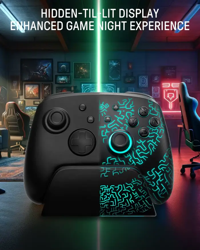 FUNLAB contrôleur Pro sans fil avec contrôleur de station de charge pour Nintendo Switch 2/1 Compati