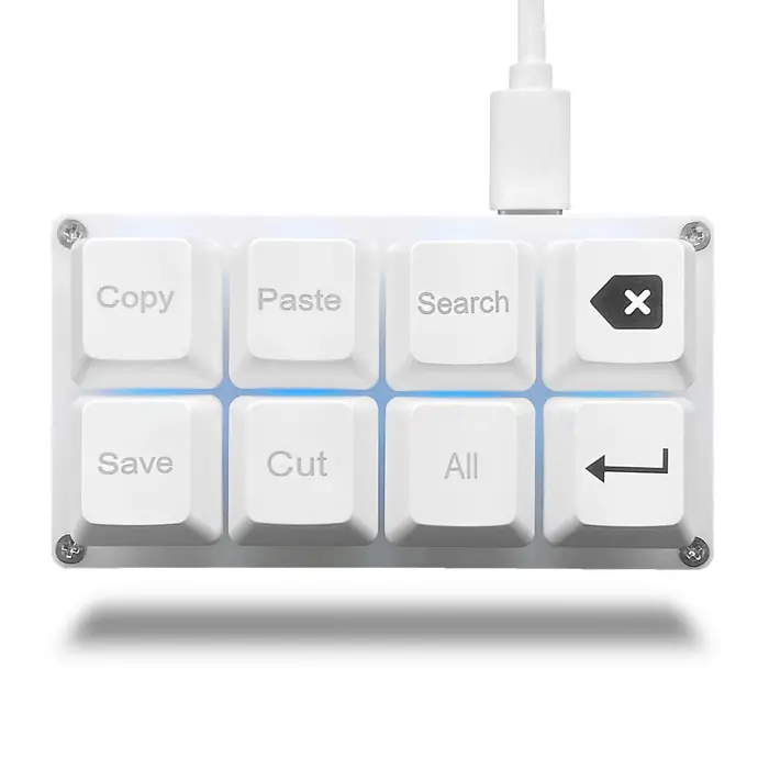 8 touches petit clavier travail raccourci touches clavier clavier de jeu mécanique à une main Progra