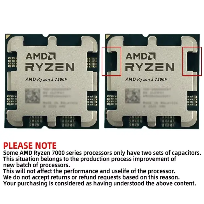 Processeur AMD Ryzen 5 7500F AM5 haute performance