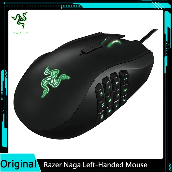 Souris de jeu ergonomique Razer Naga pour gaucher avec 12 boutons de pouce programmables - 8