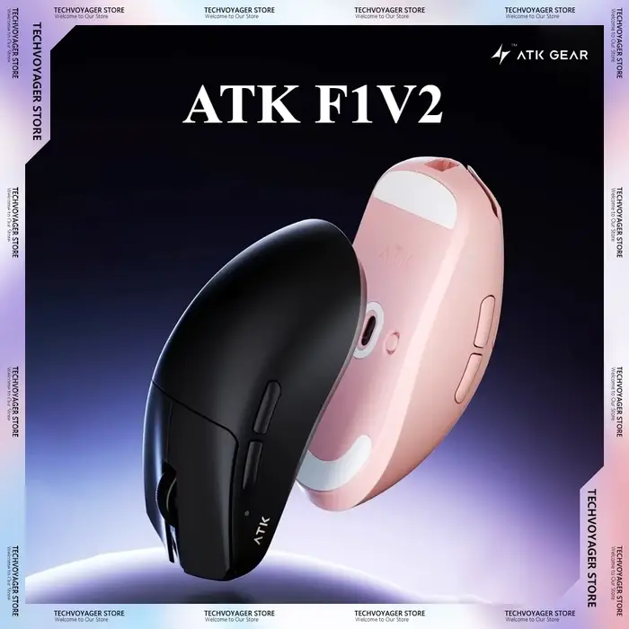ATK F1V2 souris de jeu ergonomique légère longue durée de vie de la batterie double 8K personnalisé 2.4g