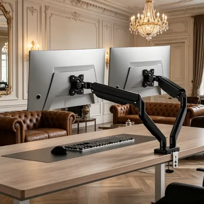 Support flexible pour double écran