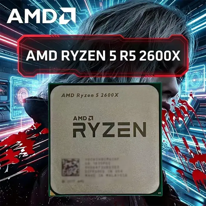 Processeur de jeu de bureau AMD R5 2600X Zen+ 6 cœurs 12 threads 4