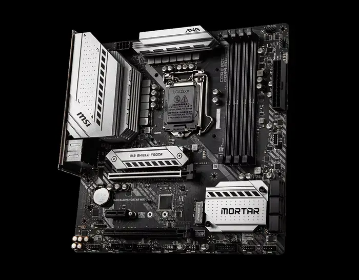 Carte mère MSI MAG B460M MORTAR WIFI LGA 1200 2×PCI-E X16 128GB PCI-E 3.0 1×Display Port 4×DDR4 1×HDMI