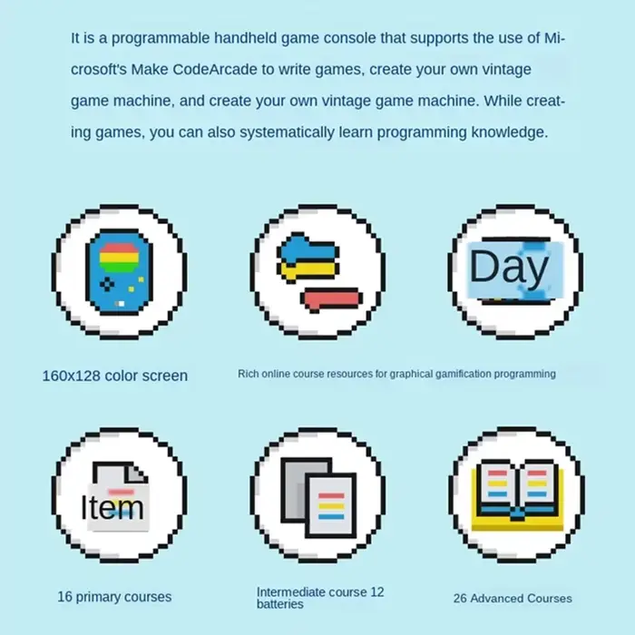 Console de jeu GameGo, console de jeu portable programmable