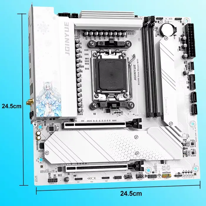 JGINYUE B650M neige rêve WIFI 6E carte mère DDR5 AM5 ordinateur de bureau de jeu