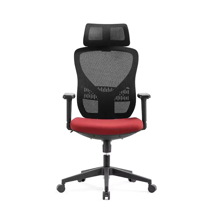 Chaise de bureau ergonomique en maille à dossier haut, fabricant d'usine, avec appui-tête réglable e