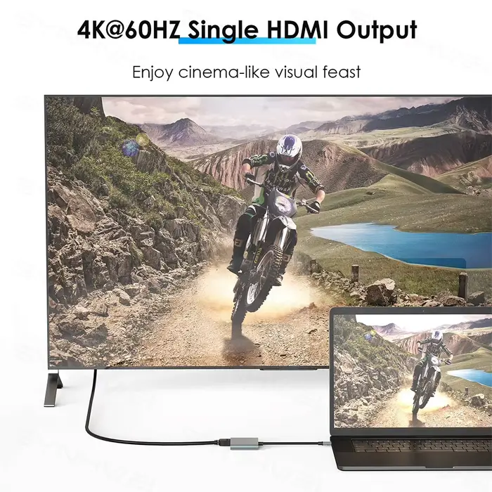 Hub USB C à 2 ports vers double répartiteur HDMI