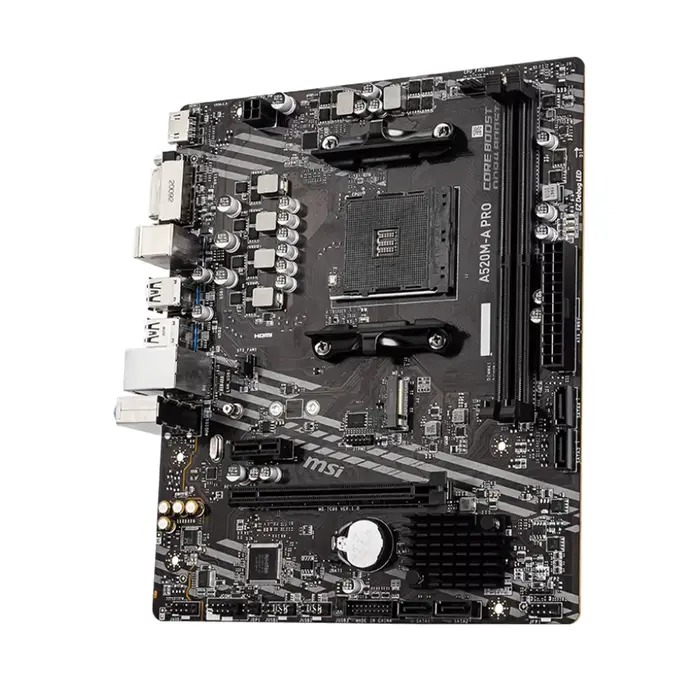 Carte mère MSI A520M-A PRO compatible avec les processeurs Ryzen 5 5600G