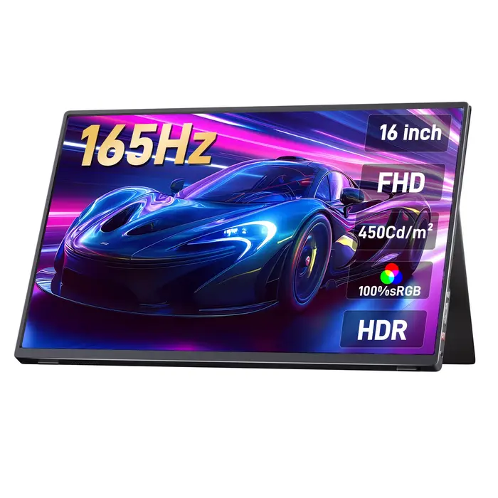 Moniteur portable 16 pouces 2,5K 165 Hz 144 Hz 1920*1200 16:10 100% sRGB 450 cd/m² Écran de jeu pour
