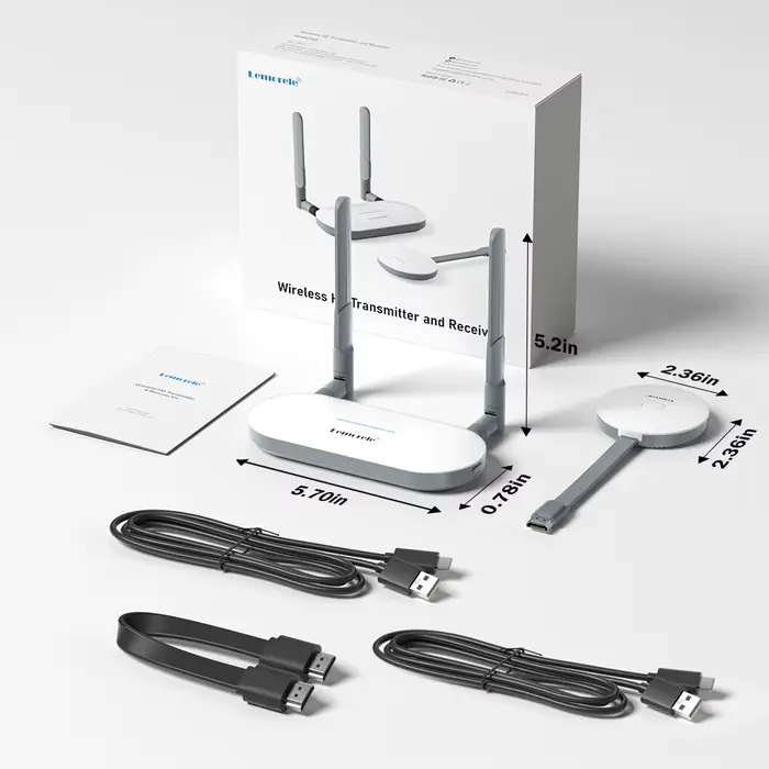Lemorele – transmetteur vidéo HDMI sans fil et récepteur HDMI/VGA, adaptateur d'affichage, Dongle po