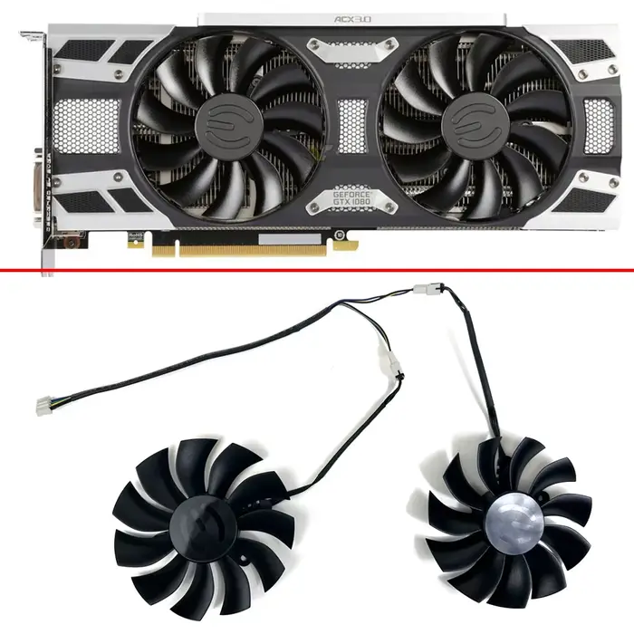 2 pièces bricolage 87MM 4PIN PLA09215B12H GTX1080 TI GTX1070 1060 ventilateur GPU pour EVGA GTX 1080 1070 1060 GTX1060 ventilateur de carte vidéo graphique