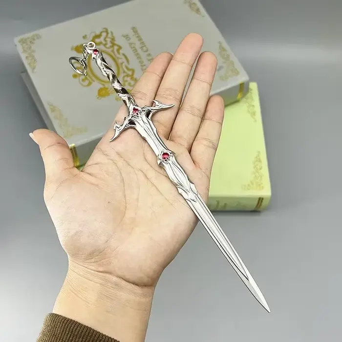 Épée longue Githyanki 22 cm Baldur's Gate 3 Périphériques de jeu Arme en métal Modèle 1: 6 Équipement de poupée
