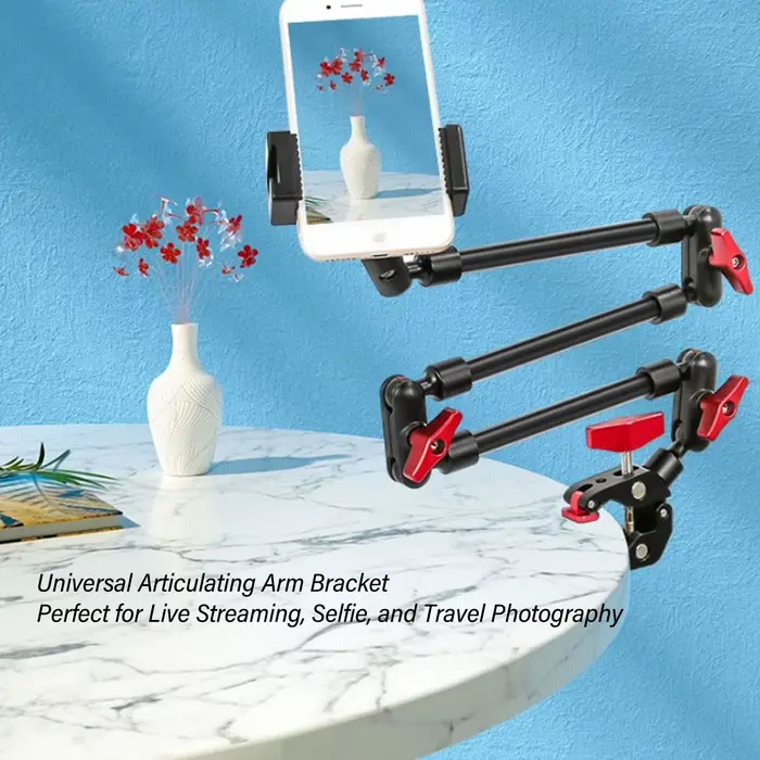 Bras articulé réglable pour webcam