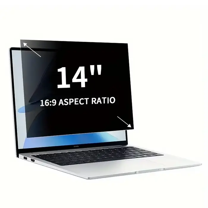 1 paquet de filtre d'écran de confidentialité pour ordinateur portable 14 pouces 16:9, bouclier de c