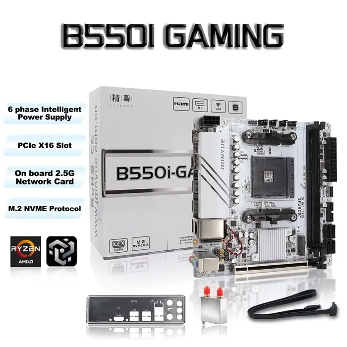 Jingyue B550i GAMING Mini ITX carte mère DDR4 prise en charge de la mémoire AM4 Ryzen 5600GT/5600/57