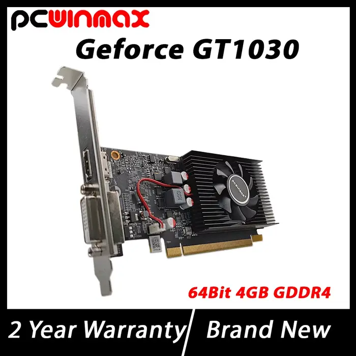 PCWINMAX-Carte graphique GT1030 Geforce ight1030, 4 Go DDR4, 64 bits, pour ordinateur de bureau
