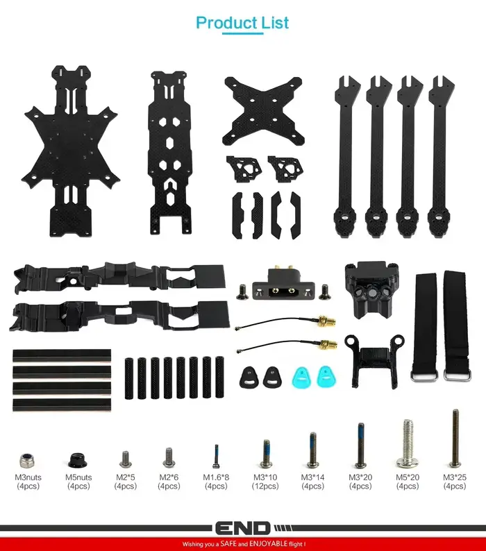 Axisflying MANTA10 "Lite 10 pouces FPV Freestyle Drone Ture X cadre Kit 402mm empattement T700 carbo