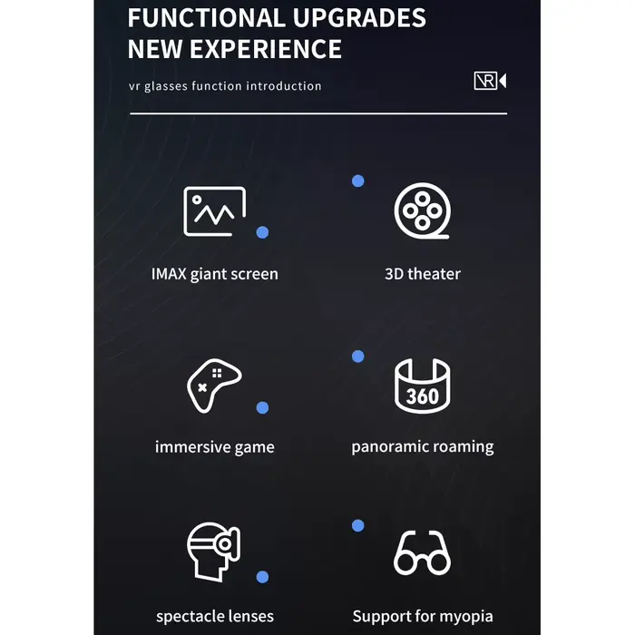 Lunettes de réalité virtuelle 3D VR