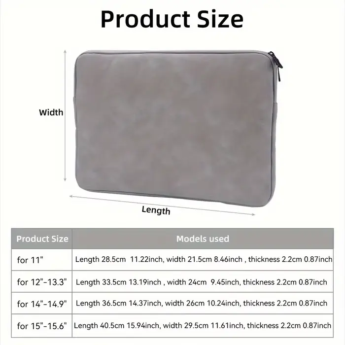11 13 14 15 pouces ordinateur portable en cuir PU protection tablette sac