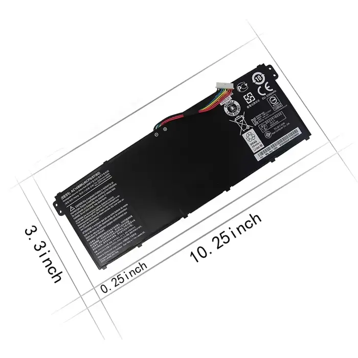 Batterie d'ordinateur portable AC14B8K 15.2V 3220mAh pour Acer Aspire 5 AN515-51 AN515-52 AN515-53 V3-371 V3-111 ES1-111 ES1-512 R3-131T R5-471T