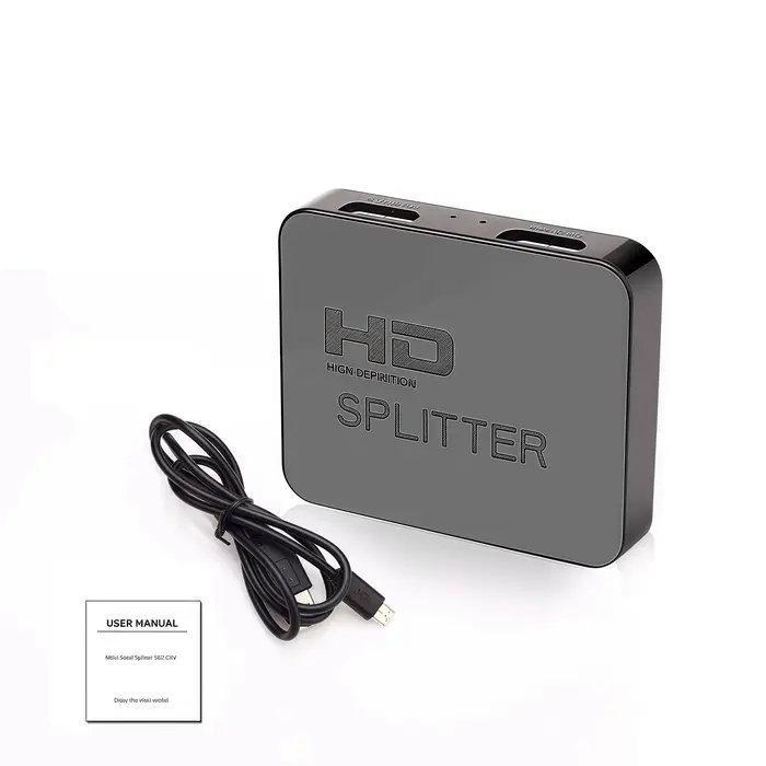 Répartiteur HDMI 1x2 4K – Distributeur vidéo 1 entrée 2 sorties pour double moniteur, PC, projecteur