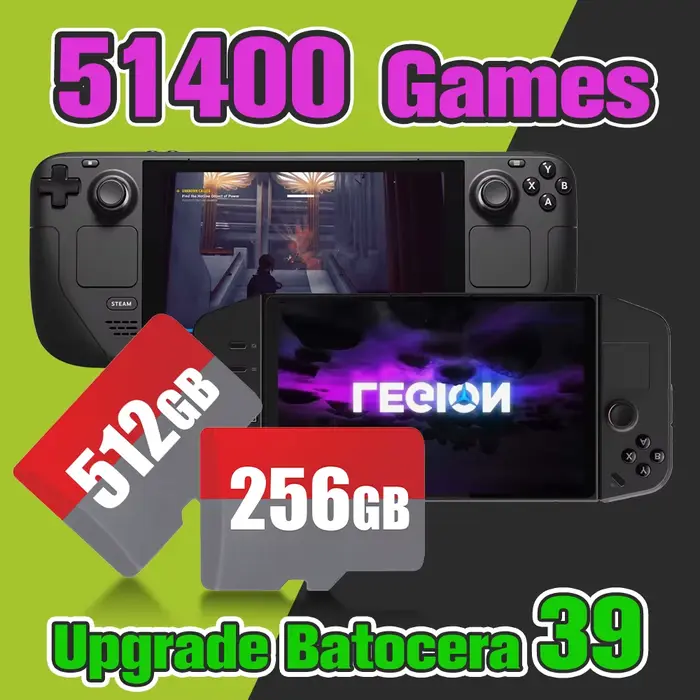 Carte TF Batocera 39 Jeux pour Steam Deck/GDP WIN4 Consoles