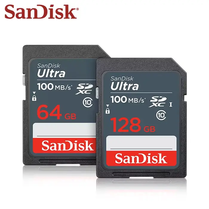 Carte Ultra SD SanDisk C10 carte SDXC/SDHC 16GB 32GB 64GB 128GB 256GB carte mémoire Flash haute vitesse 100 mo/s pour appareil photo numérique