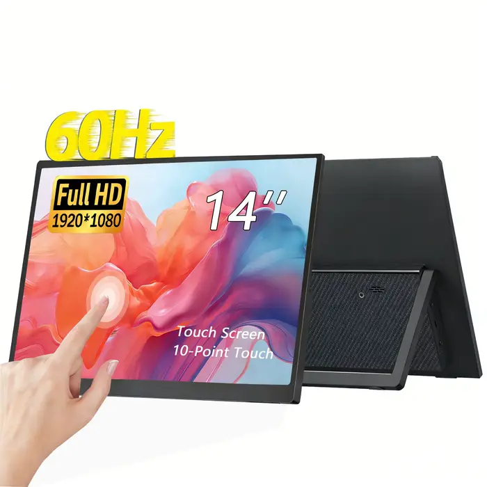 [Offre spéciale] Écran tactile portable de 14 pouces, affichage 16:9 Full HD 1080P pour ordinateur portable, moniteur tactile externe