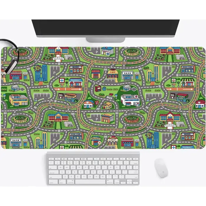 Tapis de jeu interactif Cityscape avec carte de circulation