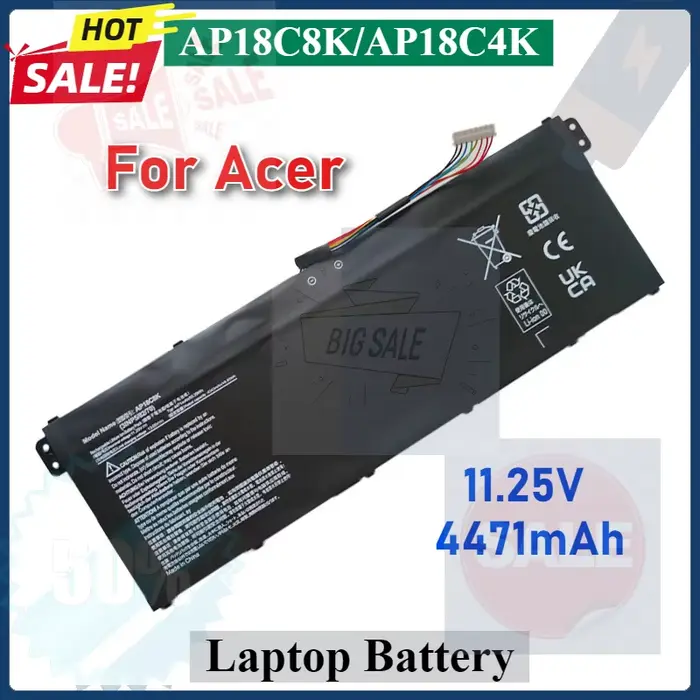 Batterie d'ordinateur portable AP18C8K AP18C4K pour Acer Aspire 5 A514-52G A514-54 A515-44 A515-56 SWIFT SF314-57G P2 TMP215 SPIN 3 SP314-54N