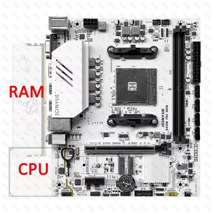 B450M Pro ARGB carte mère de jeu AMD B450 Chipset AM4 prise Support HDMI DP VGA NVME SATA 3.0 6 Gb/s