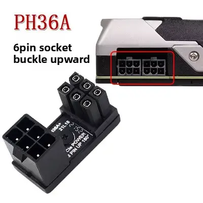 Carte graphique 180 ° Connecteur adaptateur d'alimentation coudé GPU PSU, connecteur de direction