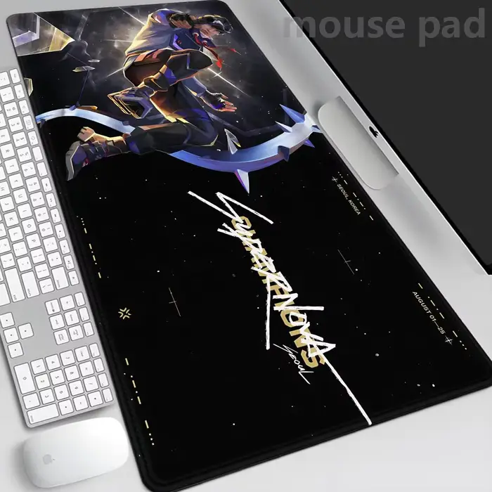 Tapis de souris de jeu XXL Valorant ISO, nouveau tapis de clavier pour gamer, tapis de souris sur ta