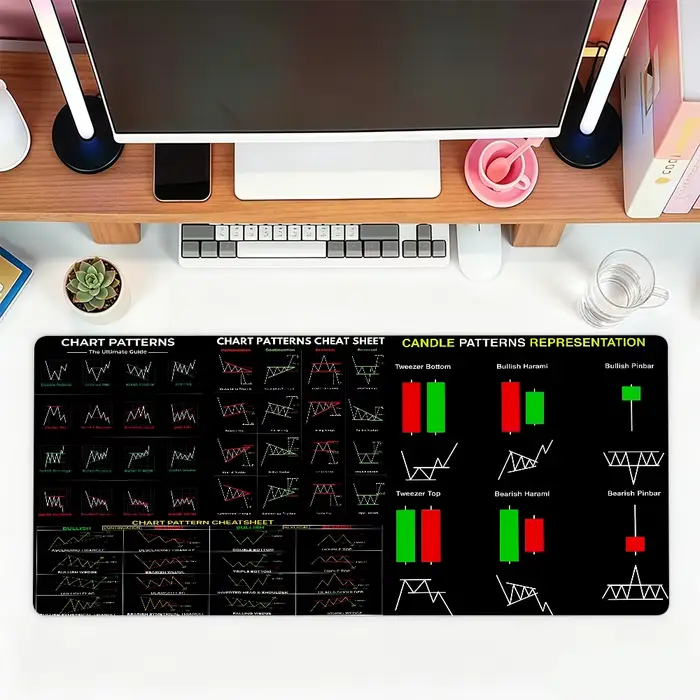 Tapis de souris avec graphique des cours des crypto-monnaies BTC, pour le bureau, les jeux et les cl