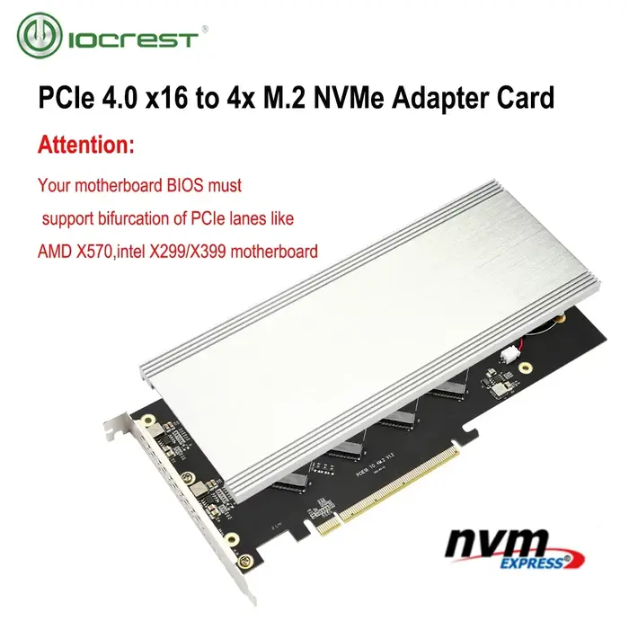 IOCREST – carte adaptateur de contrôleur riser M.2 NVMe vers Pcie 4.0 X16